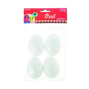 ACCESORII CRAFT – AD109 OUA POLISTIREN 6,5 CM SET 4 DACO