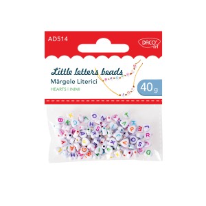 ACCESORII CRAFT - AD514 MARGELE LITERICI INIMI DACO