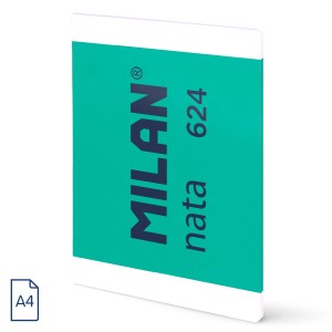 CAIET A4 48 FILE VELIN CUSUT MILAN VERDE NATA 57041G48GR