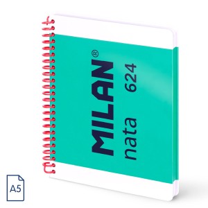 CAIET A5 80 FILE DR SPIRA MILAN VERDE NATA 57052E80GR