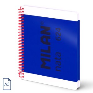 CAIET A5 80 FILE VELIN SPIRA MILAN ALBASTRU NATA 57051E80B