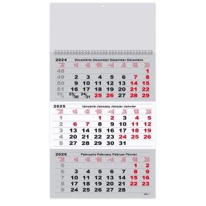 Calendar triptic gri