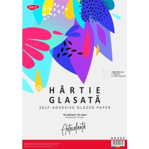 HARTIE GLASATA AUTOCOLANTA 24X34CM 10 FILE/SET DACO