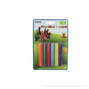 PLASTILINA 6 CULORI ECADA 84006